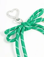 Green Rope Heart Keychain