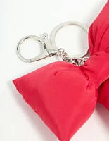 Red Puffy Bow Keychain