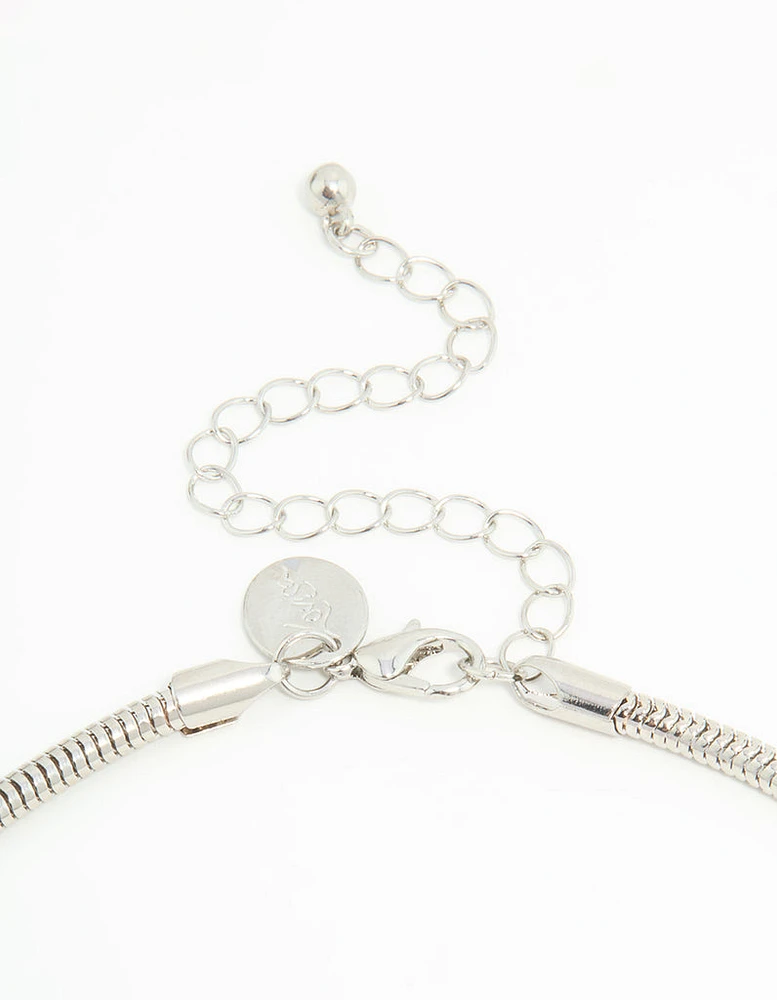 Silver Circle Large Pendant Necklace