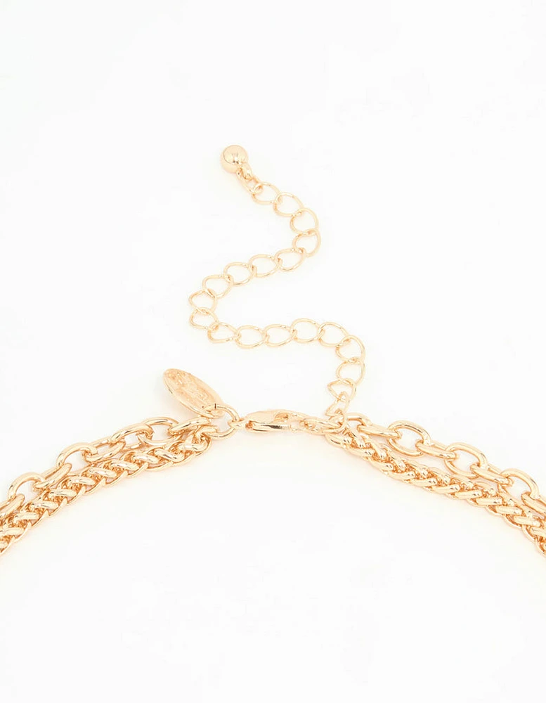 Gold Circle Layered Necklace