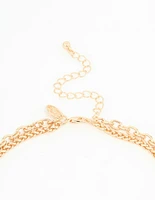 Gold Circle Layered Necklace