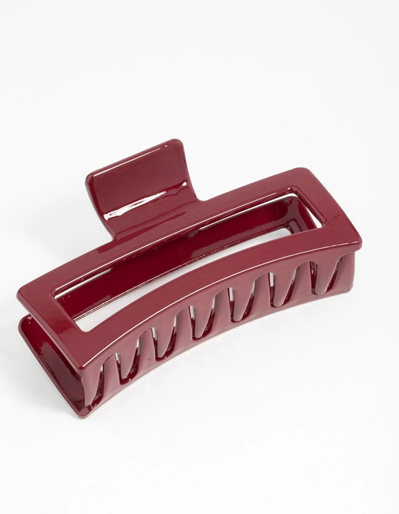 Burgundy Shiny Claw Clip