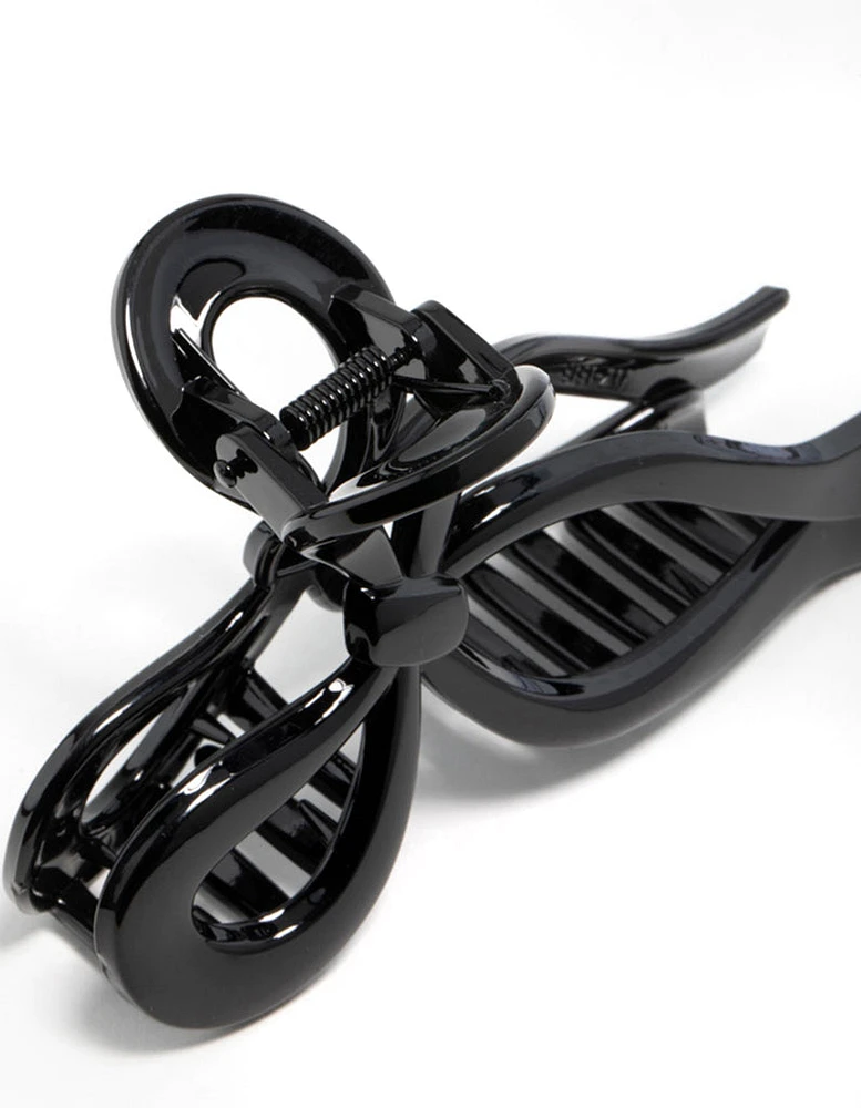 Black Bow Hair Claw Clip