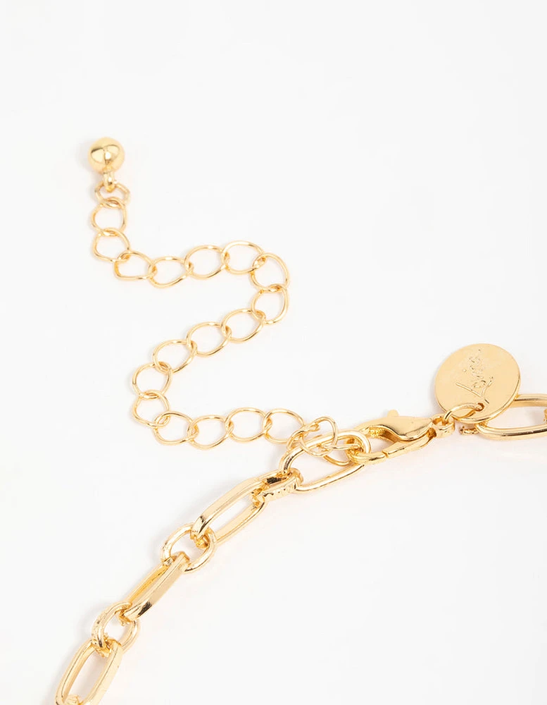Gold Plated Chilli & Cactus Charm Pendant Necklace