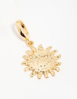 Gold Plated  Molten Sun Charm