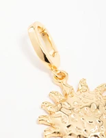 Gold Plated  Molten Sun Charm