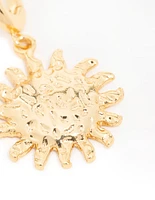 Gold Plated  Molten Sun Charm