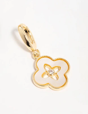 Gold Plated  Floral Petal Charm