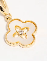 Gold Plated  Floral Petal Charm