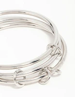 Silver Rondell Layered Bangle