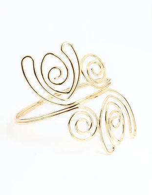 Gold Swirl Arm Cuff