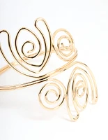Gold Swirl Arm Cuff