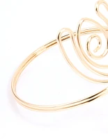 Gold Swirl Arm Cuff