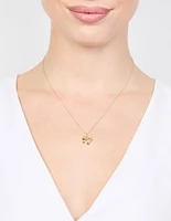 Waterproof Gold Plated Stainless Steel Bow Pendant Necklace