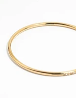 Waterproof Gold Plated Stainless Steel Diamante Bangle