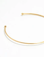 Waterproof Gold Plated Stainless Steel Cubic Zirconia Bangle