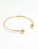 Waterproof Gold Plated Stainless Steel Ball Wrist Cuff