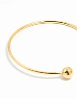 Waterproof Gold Plated Stainless Steel Ball Wrist Cuff
