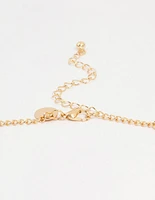 Gold Half-Filled Heart Chain Necklace