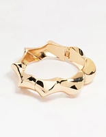 Gold Bamboo Twist Bangle