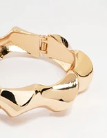 Gold Bamboo Twist Bangle