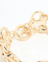 Gold Mariner Ladder T & O Bracelet