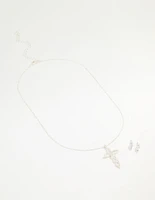 Silver Cubic Zirconia Classic Cross Necklace