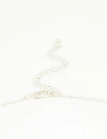 Silver Cubic Zirconia Classic Cross Necklace