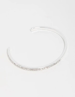 Silver Half Open Wrist Cuff