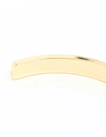 Gold Diamante Open Wrist Cuff