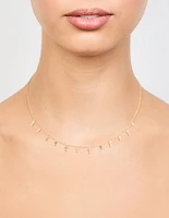 Gold Plated Mini Cross Charm Necklace
