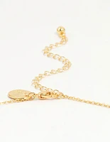 Gold Plated Dove Pendant Necklace & Stud Earrings Set