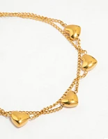 Waterproof Gold Plated Stainless Steel Flower Station Bracelet