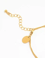 Waterproof Gold Plated Stainless Steel Flower Station Bracelet