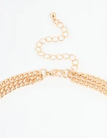 Gold Mixed Metal Coin Layered Necklace