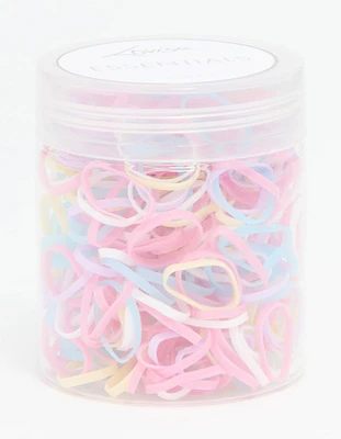 Pastel Elastic Hair Ties 350-Pack