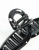 Black & White Polka Dot Loop Claw Clip