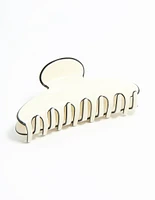 Cream & Black Claw Clip