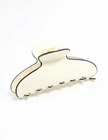 Cream & Black Claw Clip