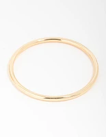 Gold Plated Brass Plain Round Bangle