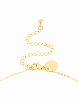 Gold Plated Stainless Steel Hollow Flower Pendant Necklace