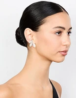 Waterproof Stainless Steel Leaf Cluster Stud Earrings