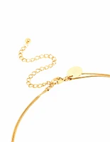 Waterproof Gold Plated Stainless Steel Ball Pendant Layered Necklace