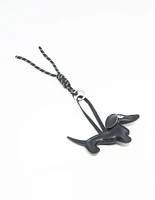 Black PU Leather Sausage Dog Key Chain