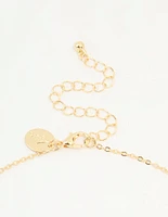 Gold Plated Cubic Zirconia Rondell Necklace