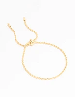 Gold Plated Detailed Chain Toggle Bracelet