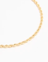 Gold Plated Detailed Chain Toggle Bracelet