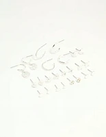 Silver Celestial Hoop & Stud Earrings 12-Pack