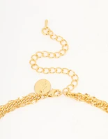 Gold Plated Tennis Chain Layered Y-Necklace
