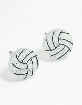 Gold Netball Stud Earrings